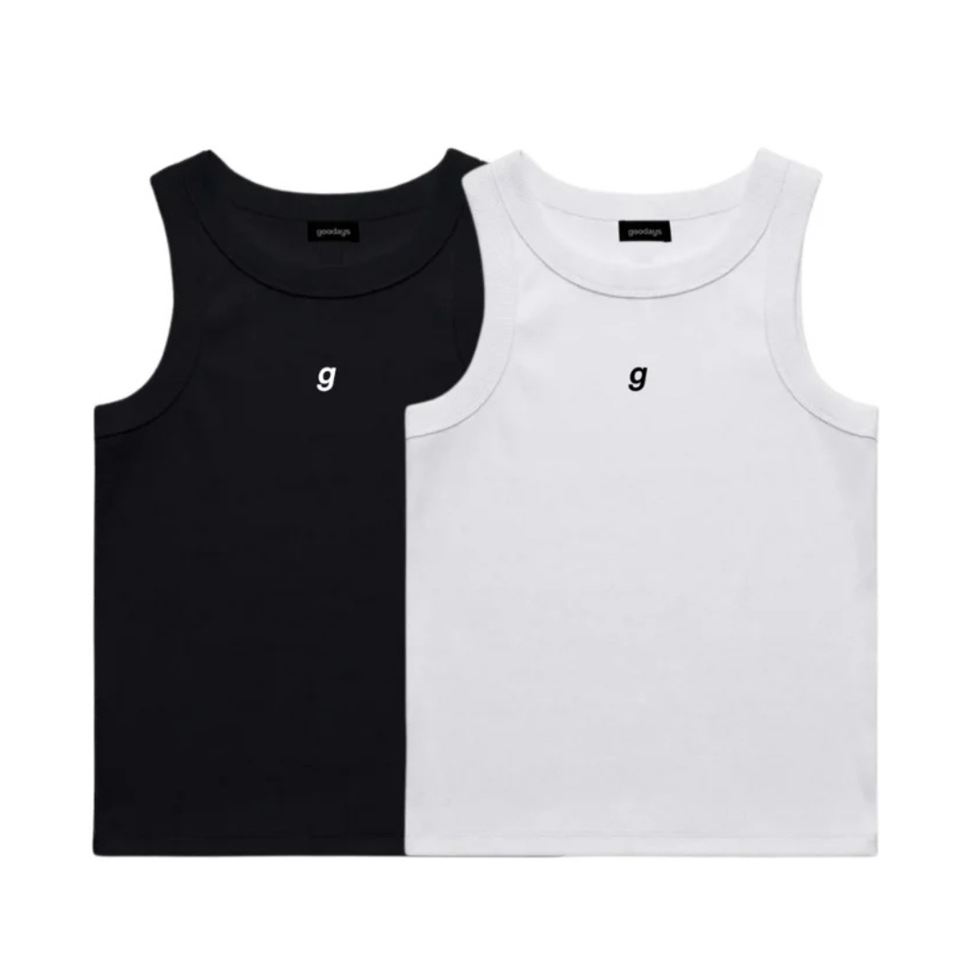 G TANK TOP - BIANCO\NERO 2PZ